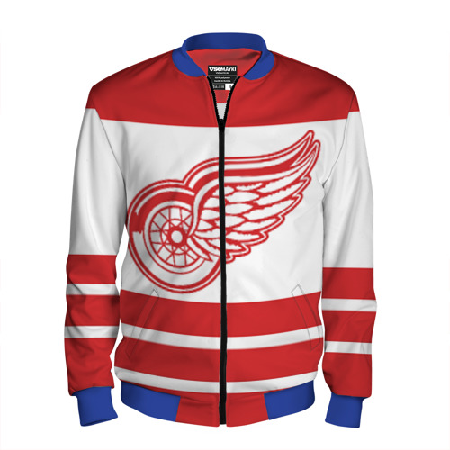 Мужской бомбер 3D Detroit Red Wings, цвет синий