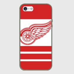 Чехол для iPhone 5/5S матовый Detroit Red Wings