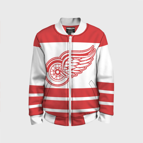 Детский бомбер 3D Detroit Red Wings, цвет белый