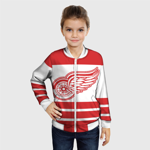 Детский бомбер 3D Detroit Red Wings, цвет белый - фото 3