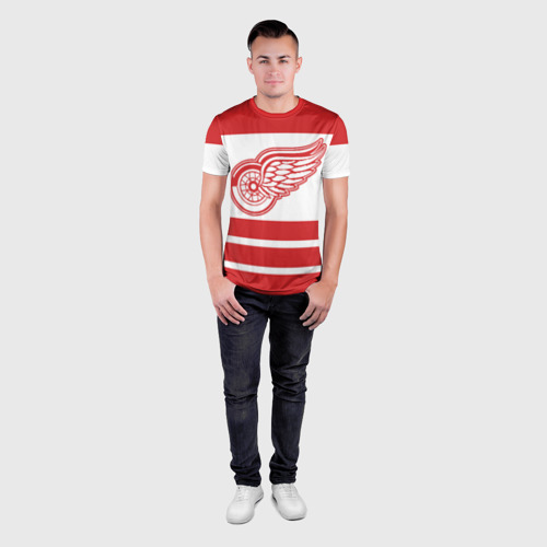 Мужская футболка 3D Slim Detroit Red Wings, цвет 3D печать - фото 4