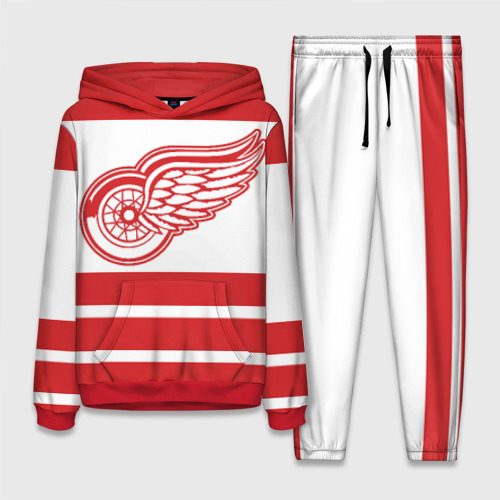 Женский костюм с толстовкой 3D Detroit Red Wings, цвет красный