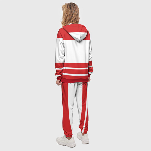 Женский костюм с толстовкой 3D Detroit Red Wings, цвет красный - фото 4