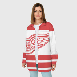 Женская рубашка oversize 3D Detroit Red Wings - фото 2