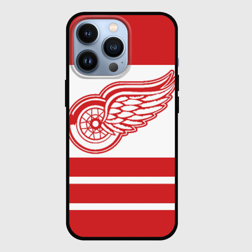 Чехол для iPhone 13 Pro Detroit Red Wings, цвет черный