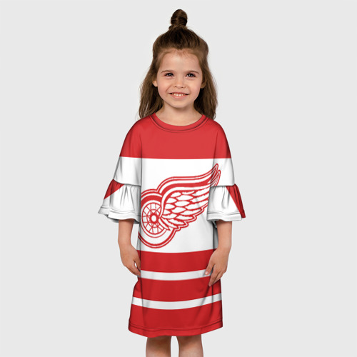 Детское платье 3D Detroit Red Wings, цвет 3D печать - фото 4