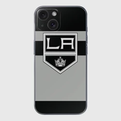 Чехол для iPhone 15 силиконовый с защитой камеры Los Angeles Kings