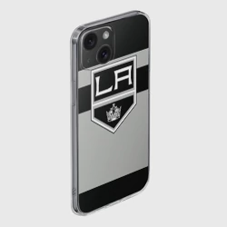 Чехол для iPhone 15 силиконовый с защитой камеры Los Angeles Kings - фото 2