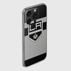Чехол для iPhone 16 Pro Max силиконовый с защитой камеры Los Angeles Kings - фото 2