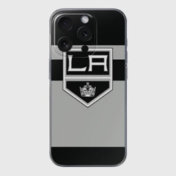 Чехол для iPhone 15 Pro силиконовый с защитой камеры Los Angeles Kings