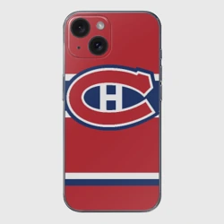 Чехол для iPhone 15 силиконовый с защитой камеры Montreal Canadiens