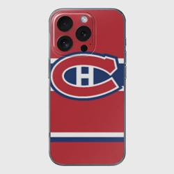 Чехол для iPhone 16 Pro Max силиконовый с защитой камеры Montreal Canadiens