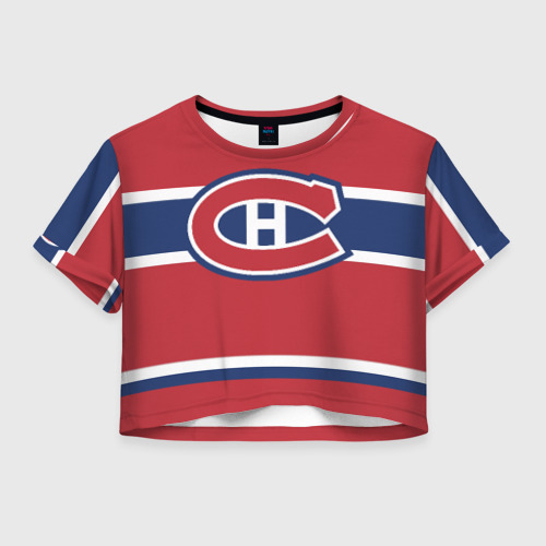 Женская футболка Crop-top 3D Montreal Canadiens, цвет 3D печать