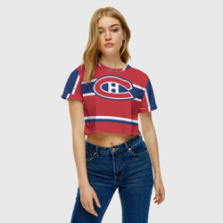 Женская футболка Crop-top 3D Montreal Canadiens - фото 2