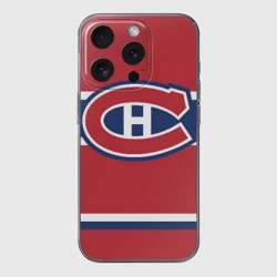 Чехол для iPhone 15 Pro силиконовый с защитой камеры Montreal Canadiens