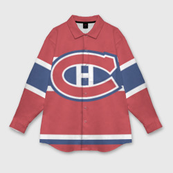 Женская рубашка oversize 3D Montreal Canadiens