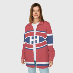 Женская рубашка oversize 3D Montreal Canadiens - фото 2