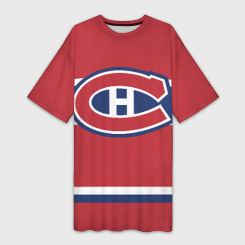 Платье-футболка с принтом Montreal Canadiens, вид спереди №1