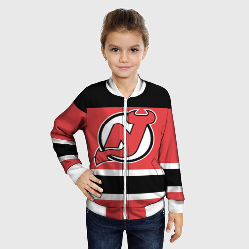 Детский бомбер 3D New Jersey Devils, цвет белый - фото 3