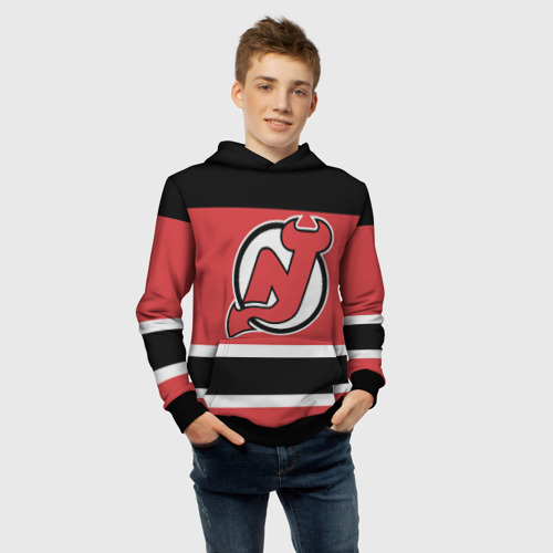 Детская толстовка 3D New Jersey Devils, цвет черный - фото 6