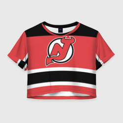 Женская футболка Crop-top 3D New Jersey Devils