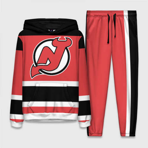 Женский костюм с толстовкой 3D New Jersey Devils, цвет белый