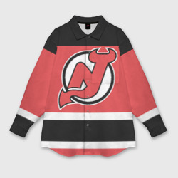 Женская рубашка oversize 3D New Jersey Devils