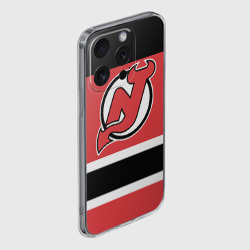 Чехол для iPhone 15 Pro Max силиконовый с защитой камеры New Jersey Devils - фото 2