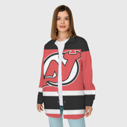 Женская рубашка oversize 3D New Jersey Devils - фото 2