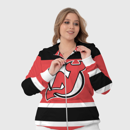 Женский костюм 3D New Jersey Devils, цвет белый - фото 7