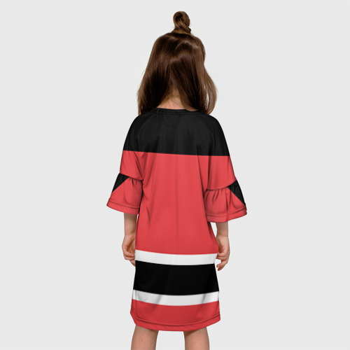 Детское платье 3D с принтом New Jersey Devils, вид сзади #2