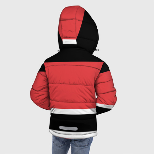 Зимняя куртка для мальчиков 3D с принтом New Jersey Devils, вид сзади #2