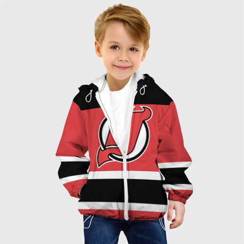 Детская куртка 3D с принтом New Jersey Devils, фото на моделе #1