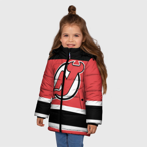 Зимняя куртка для девочек 3D New Jersey Devils, цвет черный - фото 3