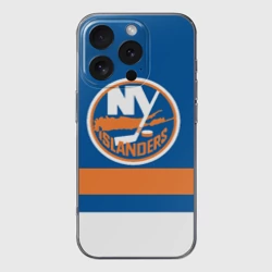 Чехол для iPhone 16 Pro Max силиконовый с защитой камеры New York Islanders