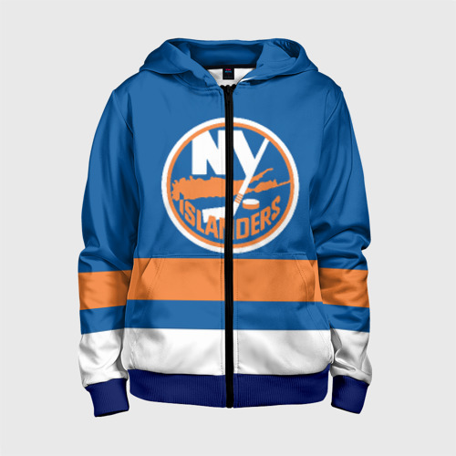 Детская толстовка 3D на молнии New York Islanders, цвет синий