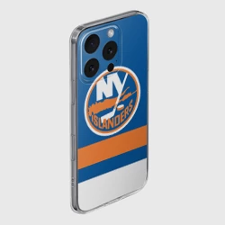 Чехол для iPhone 16 Pro Max силиконовый с защитой камеры New York Islanders - фото 2