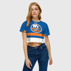 Женская футболка Crop-top 3D New York Islanders - фото 2