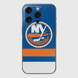 Чехол для iPhone 15 Pro силиконовый с защитой камеры New York Islanders