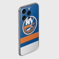 Чехол для iPhone 15 Pro Max силиконовый с защитой камеры New York Islanders - фото 2