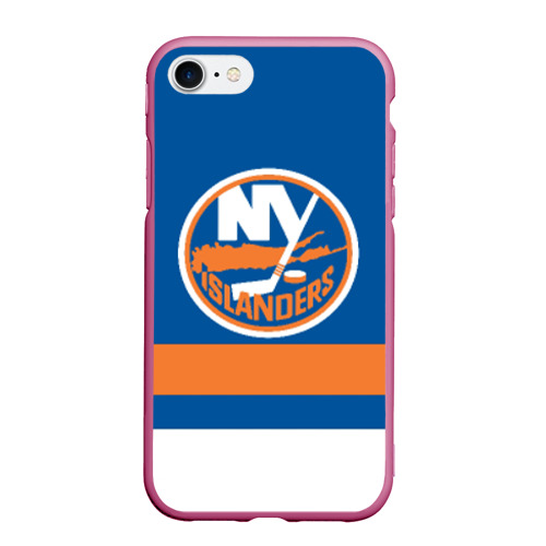 Чехол для iPhone 7/8 матовый New York Islanders, цвет малиновый