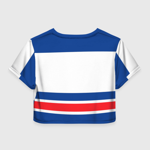 Женская футболка Crop-top 3D New York Rangers, цвет 3D печать - фото 2