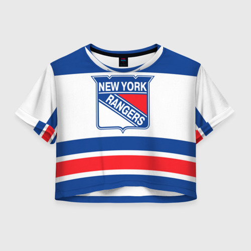 Женская футболка Crop-top 3D New York Rangers, цвет 3D печать