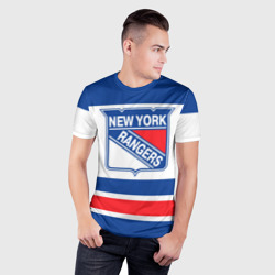 Мужская футболка 3D Slim New York Rangers - фото 2