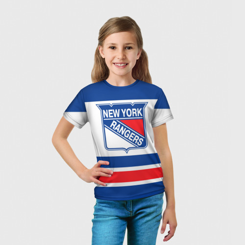 Детская футболка 3D New York Rangers, цвет 3D печать - фото 5