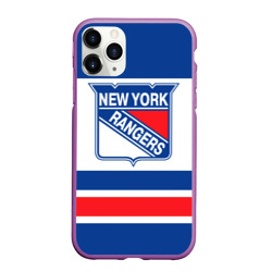 Чехол для iPhone 11 Pro Max матовый New York Rangers