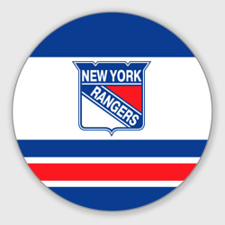 Круглый коврик для мышки New York Rangers