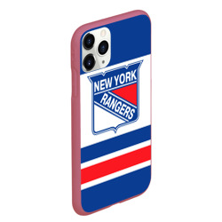 Чехол для iPhone 11 Pro Max матовый New York Rangers - фото 2