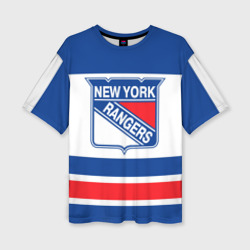 Женская футболка oversize 3D New York Rangers