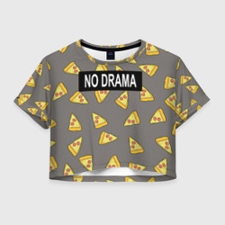 Женская футболка Crop-top 3D No drama